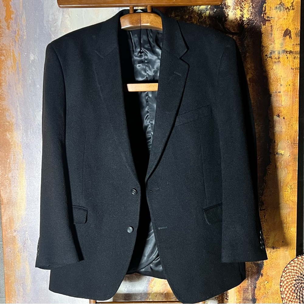 Jos. A. Bank Men's Camel Hair Blazer Black Size
46 Regular Great Condition